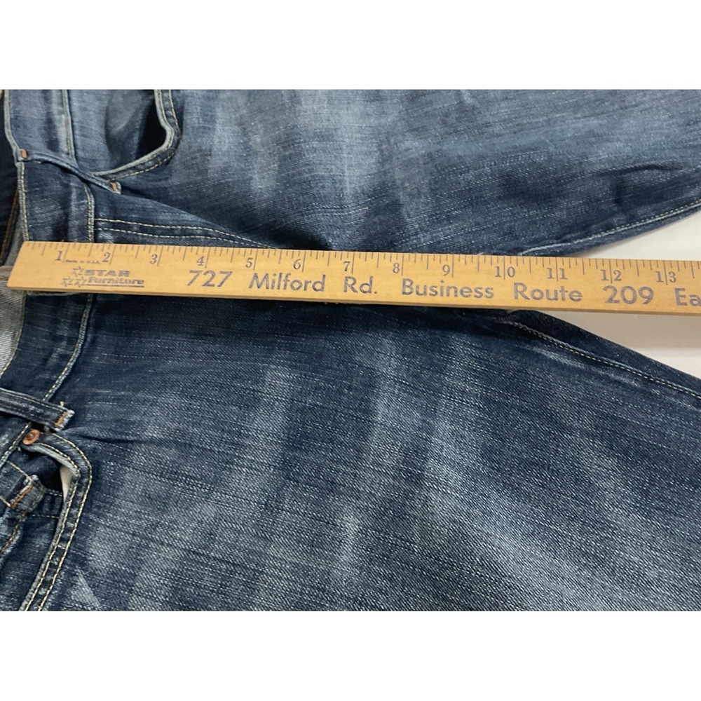 VTG Seven 7 For All Mankind Bootcut Western Rugged Jeans 32 x 26 Blue Dark Wash - Picture 14 of 16